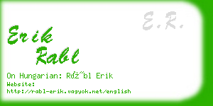 erik rabl business card